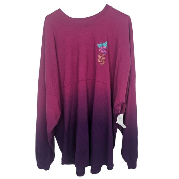 Disney Spirit Jersey Crewneck Sweatshirt Food & Wine Festival 2022 Purple XXL - Picture 1 of 10